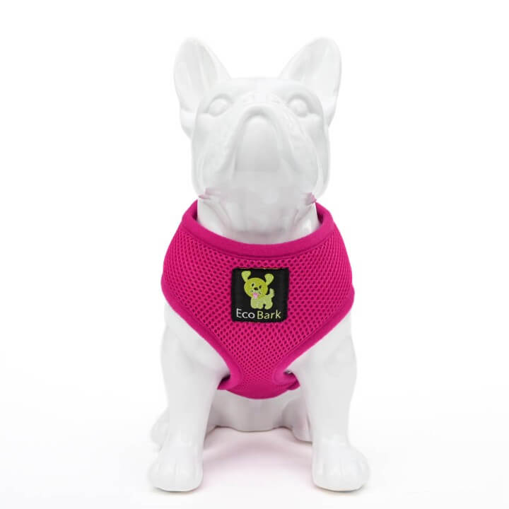 EcoBark Pink Dog Harness - Over-the-Head Soft Mesh Dog Vest Halter for Small to Medium Dogs and Puppies