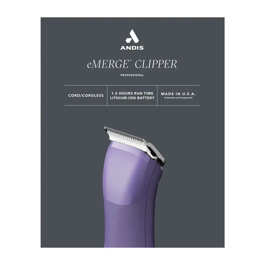 Andis Dog Emerge Clipper Purple