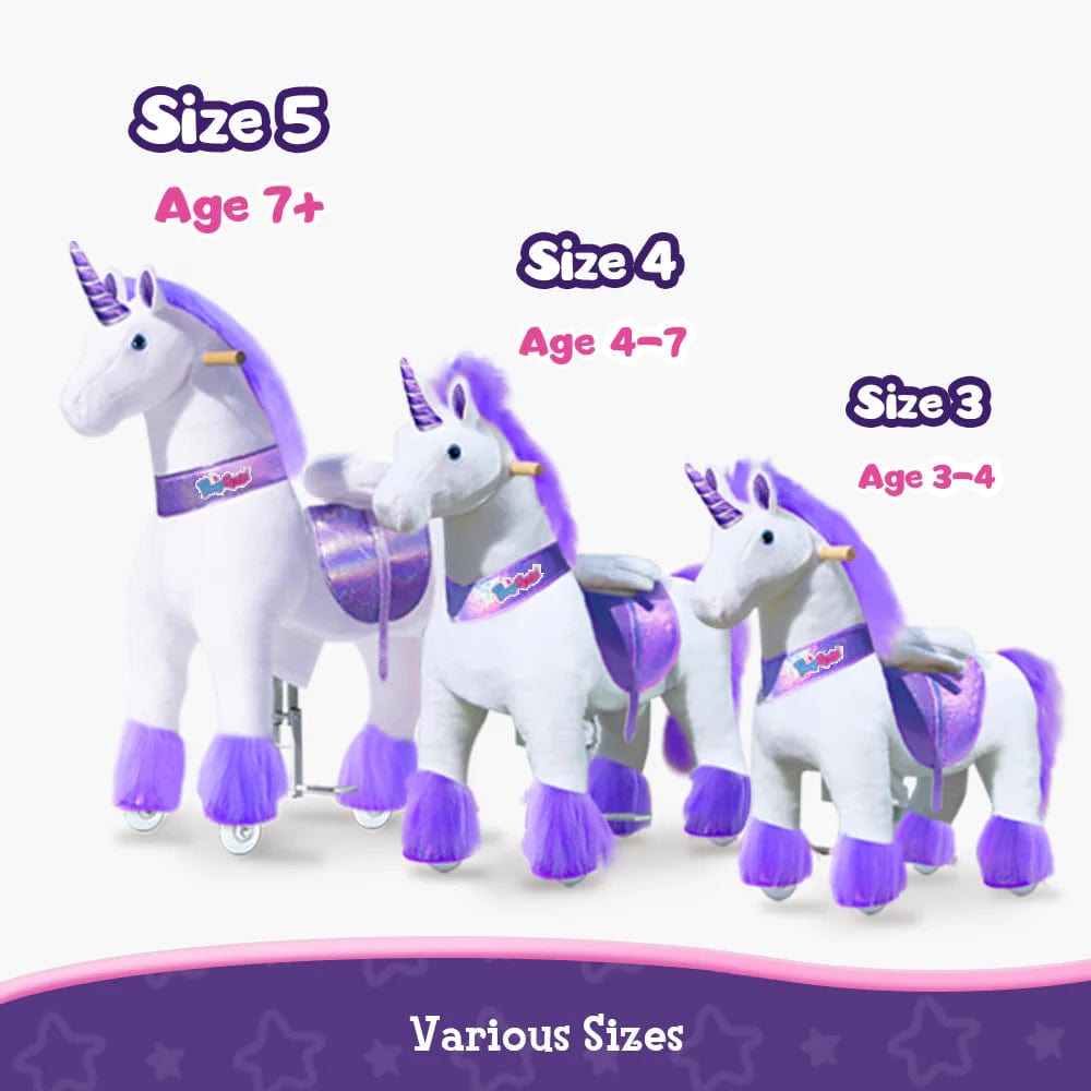 Model U Ride-On Unicorn Age 4-7 Purple
