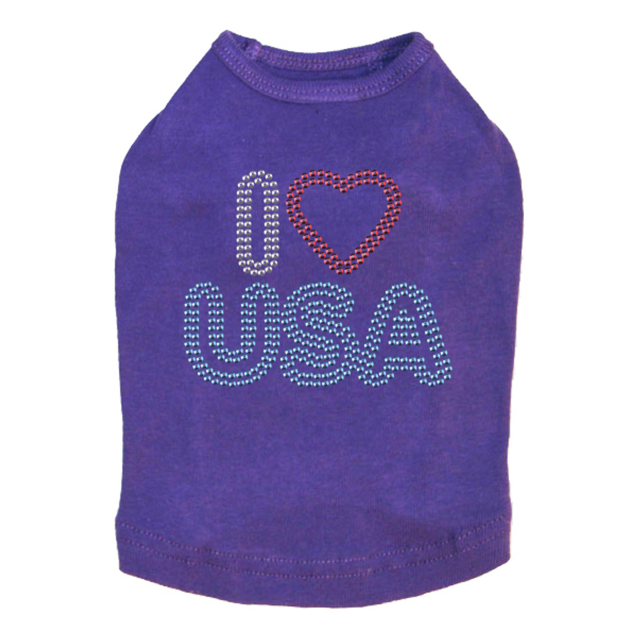 I Love USA 2- Dog Tank