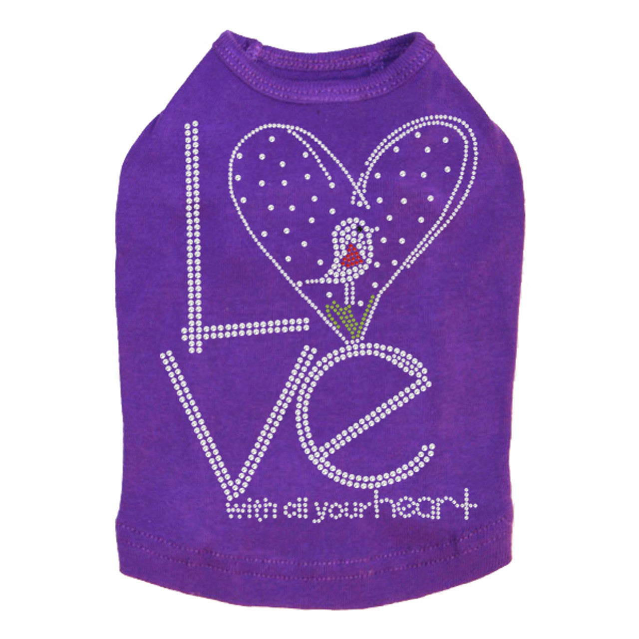 Love With All Your Heart Love Bird - Dog Tank
