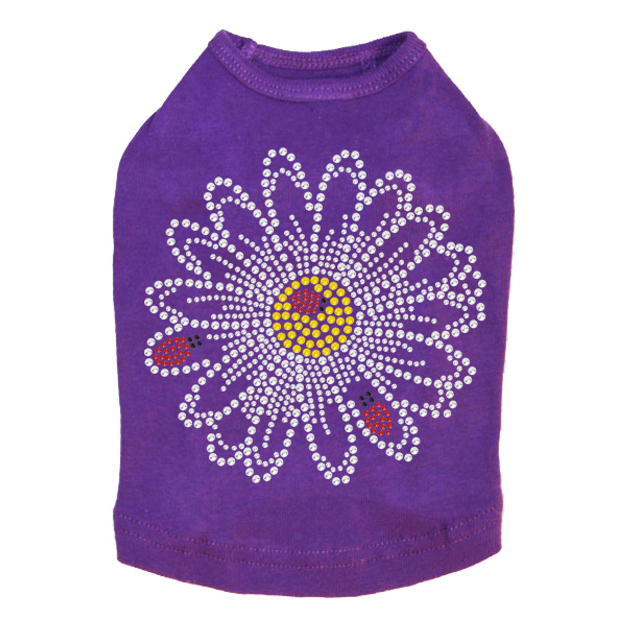 Large Daisy with Lady Bugs - Dog Tank