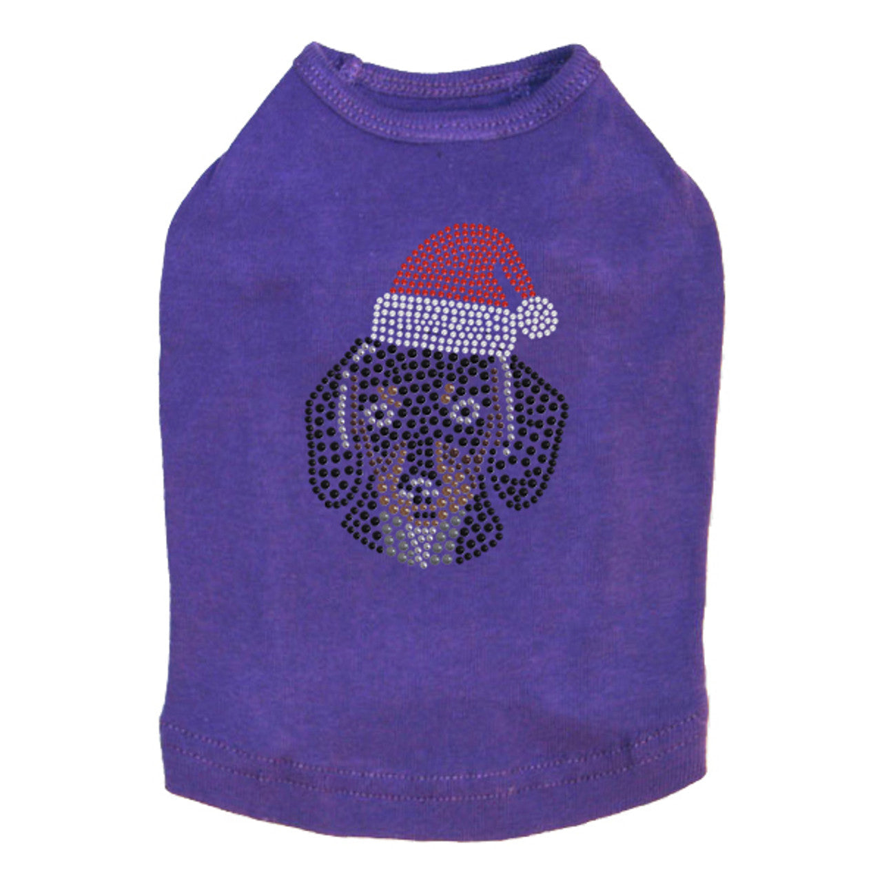 Dachshund Face with Santa Hat - Dog Tank