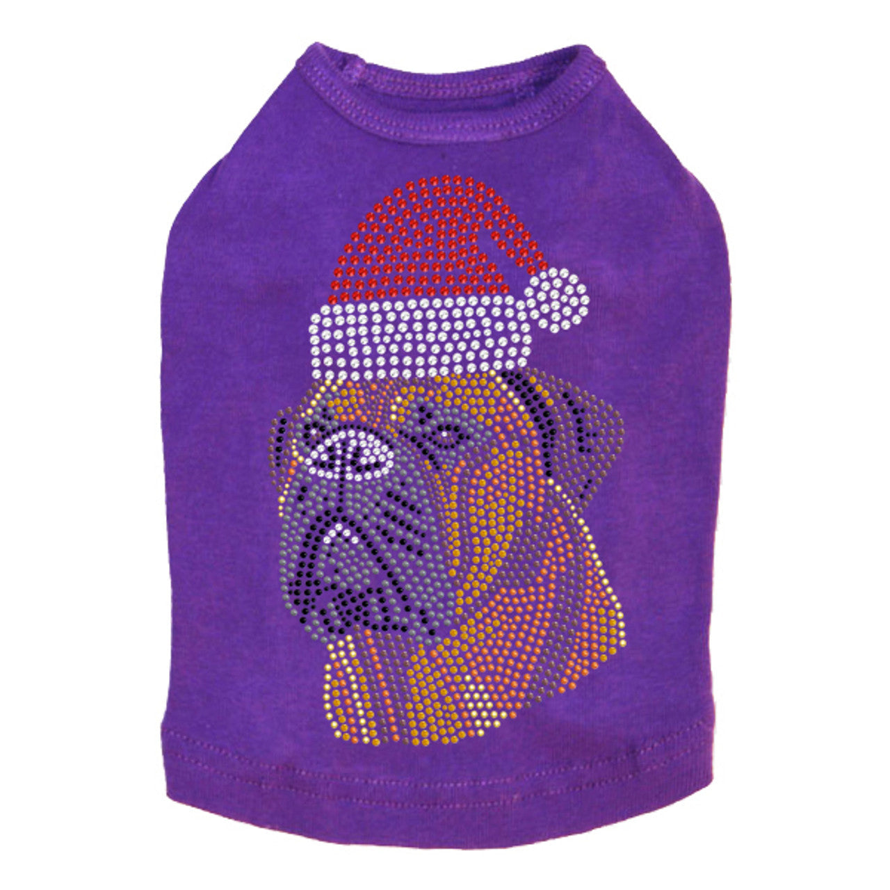 Bullmastiff with Santa Hat - Dog Tank