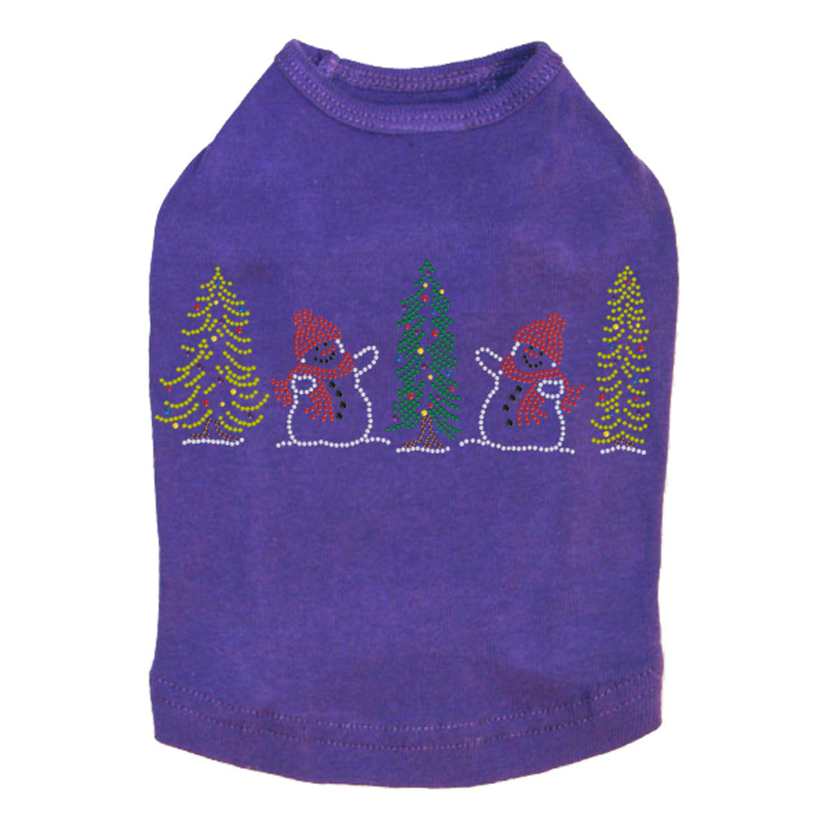Two Snowmen in Trees - Dog Tank