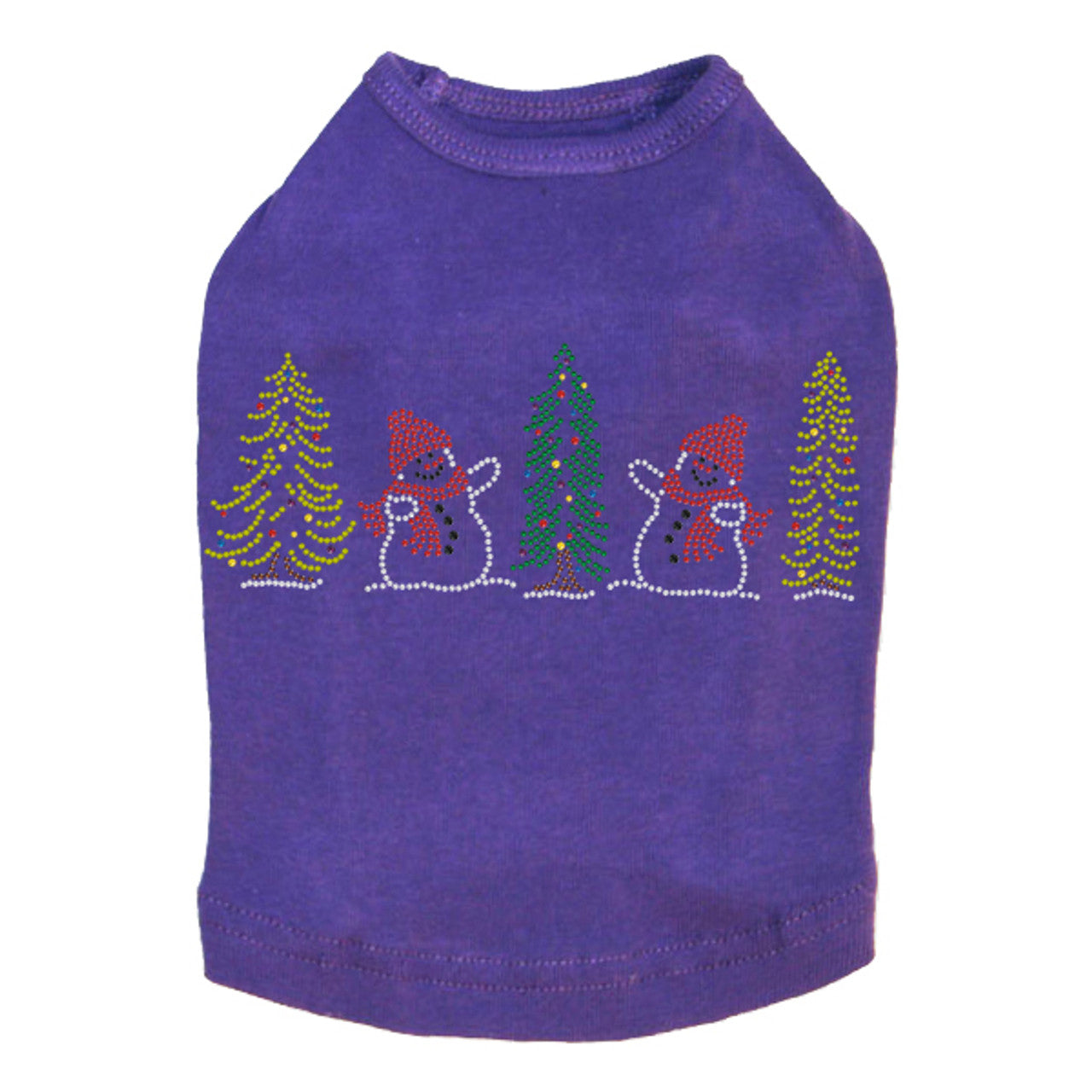 Two Snowmen in Trees - Dog Tank