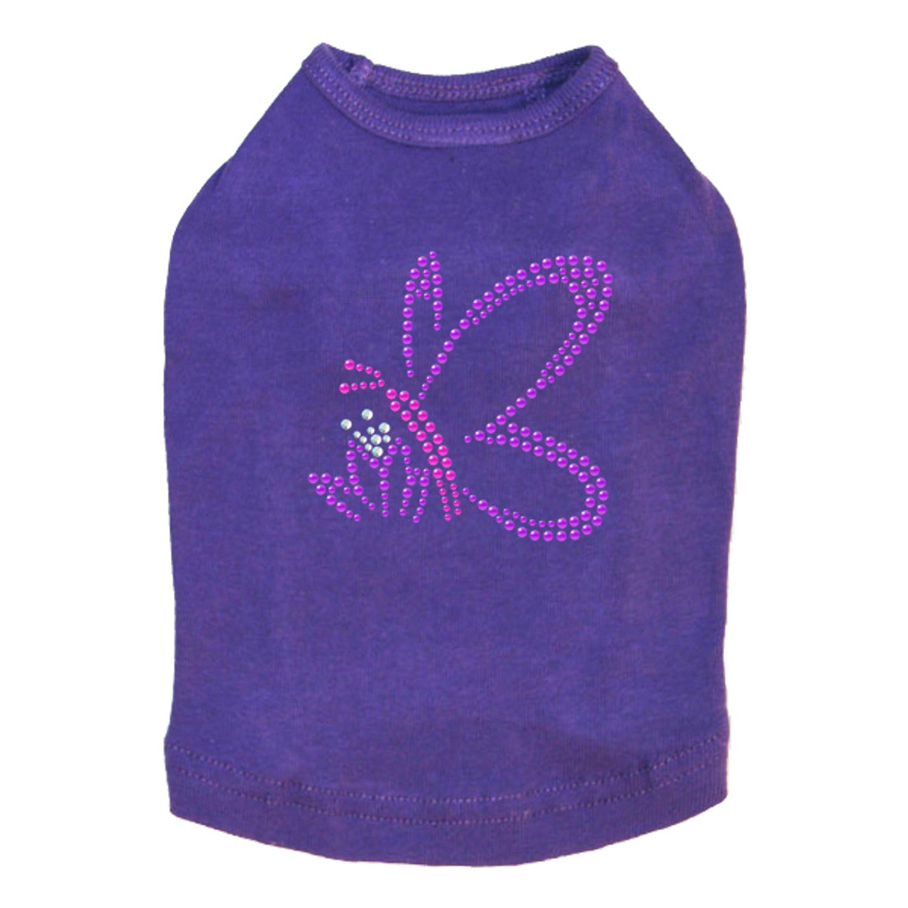 Pink & Purple Nailhead Butterfly - Dog Tank