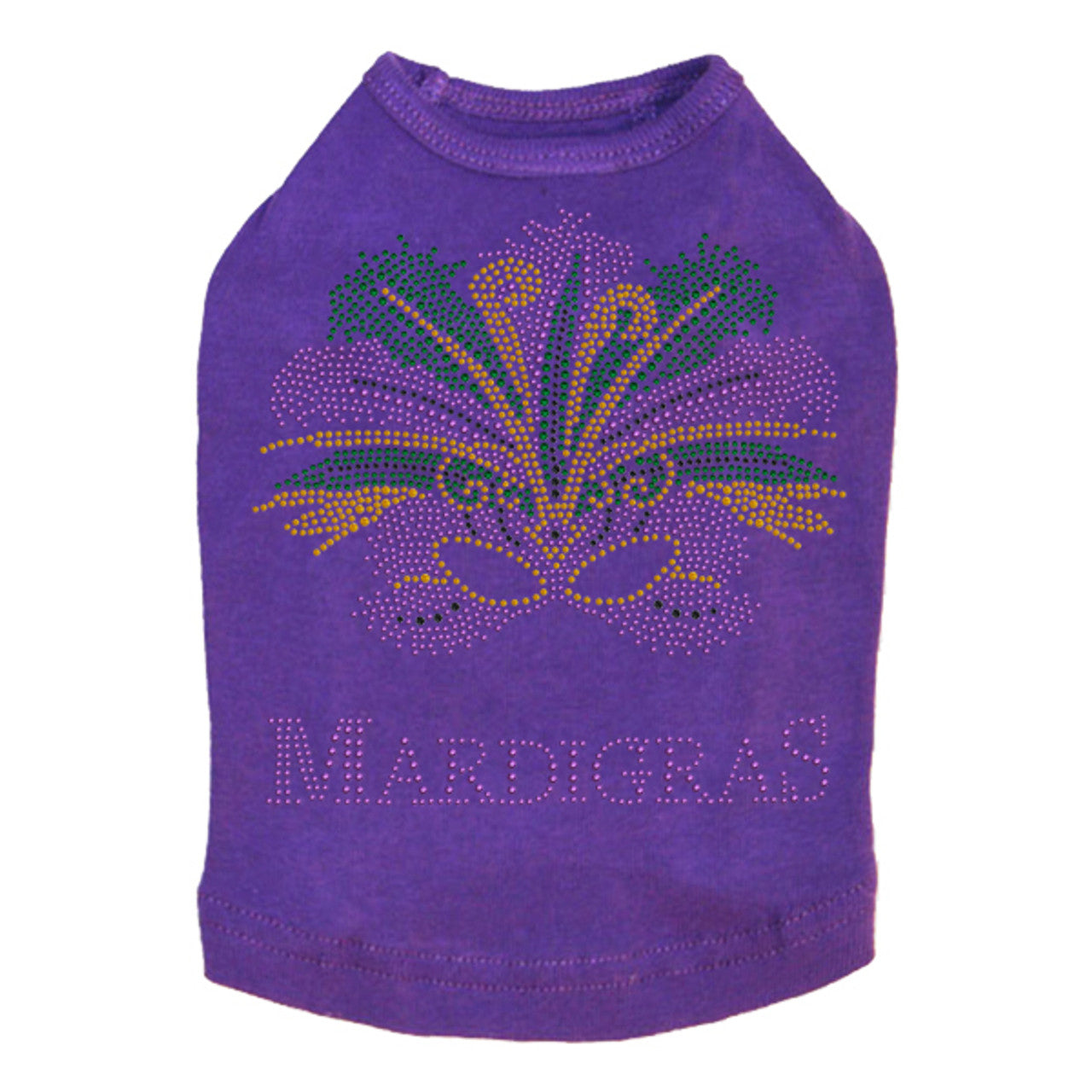 Mardi Gras with Mask - Dog Tank