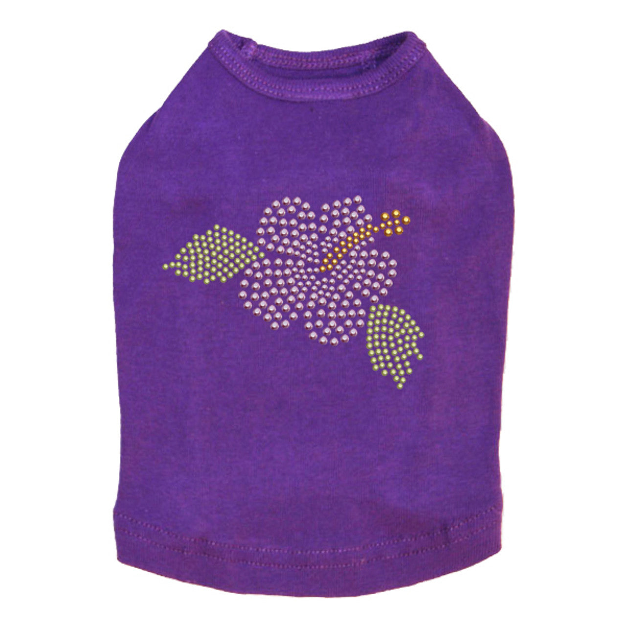 Small Light Pink Hibiscus - Dog Tank