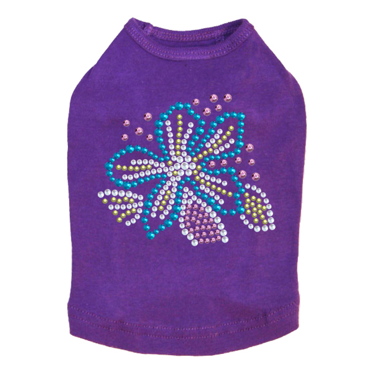 Turquoise Flower - Dog Tank