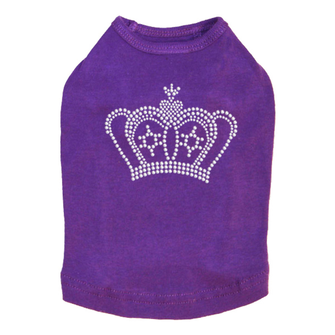 Crown 9 (Silver Rhinestuds) - Dog Tank