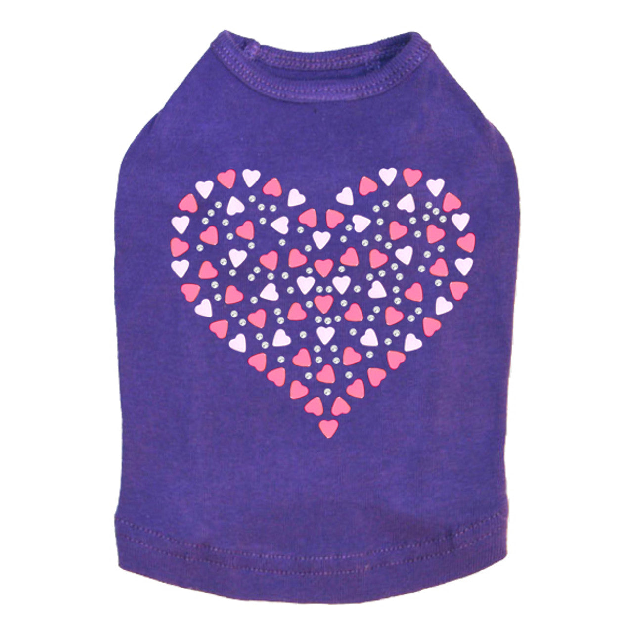 Pink Nailhead Hearts - Dog Tank