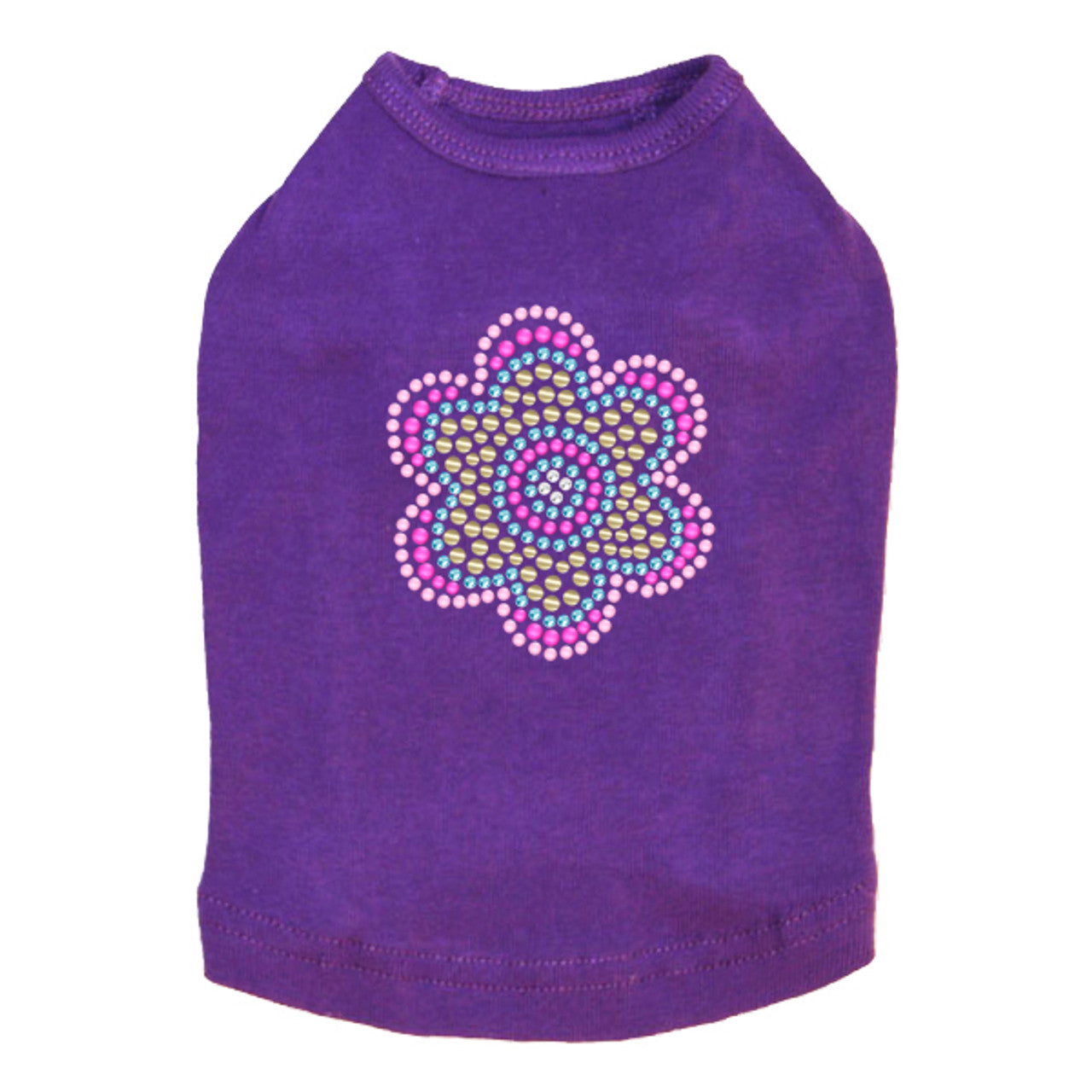 Multicolor Nailhead Flower - Dog Tank