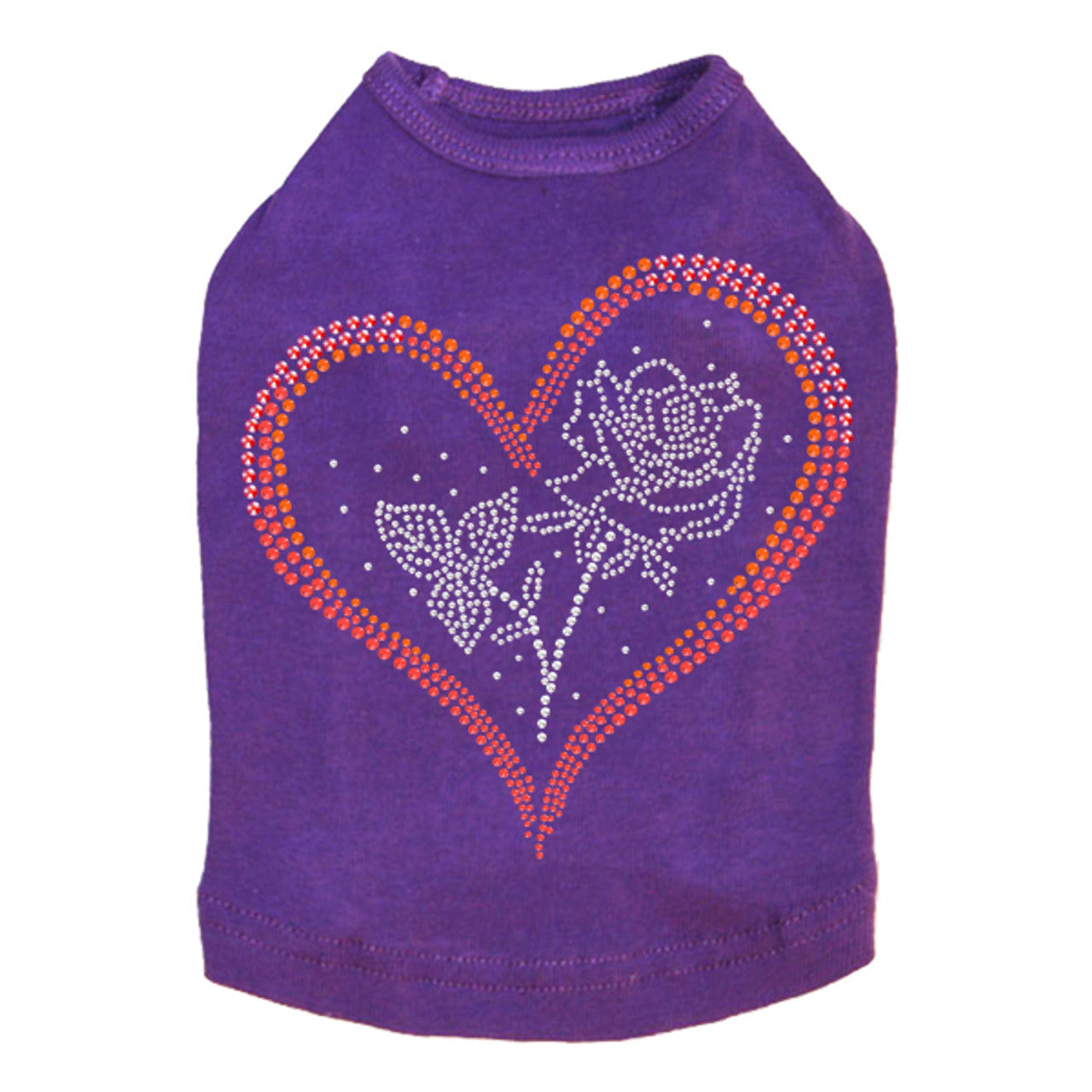 Heart with Rose - Dog Tank