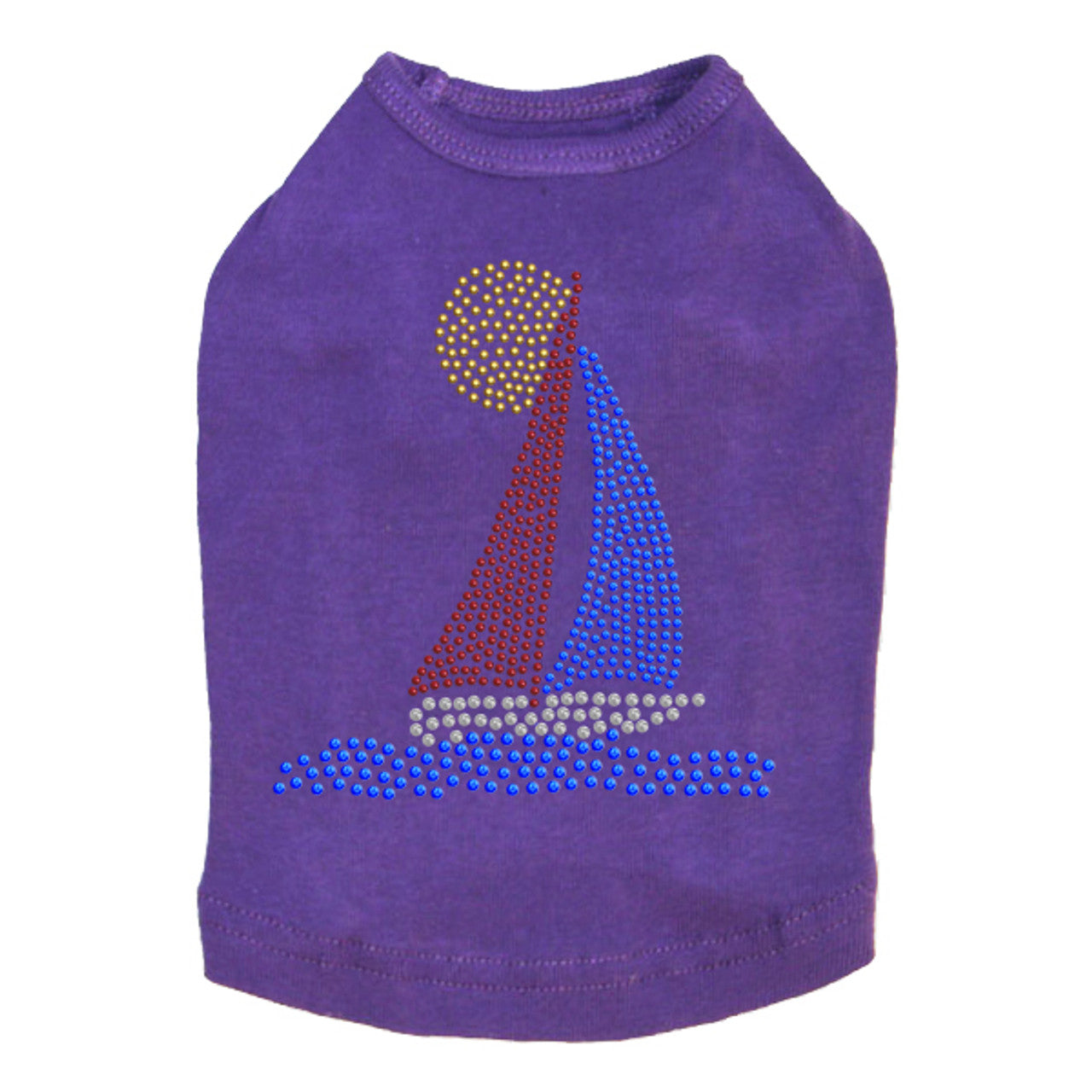 Sailboat (Rhinestud) - Dog Tank