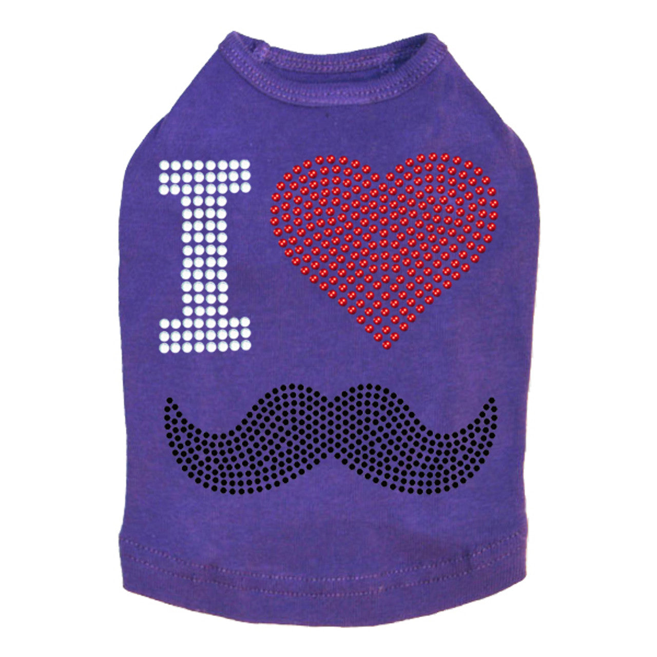 I Love Mustache - Dog Tank