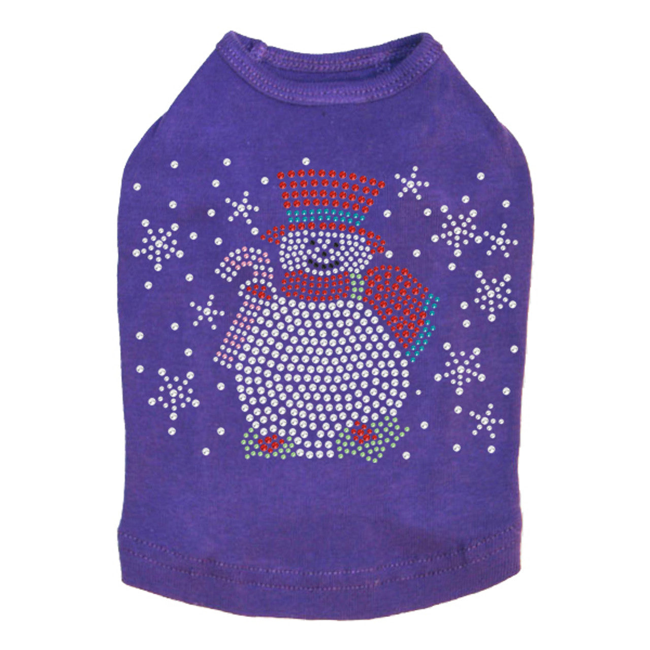 Snowman with Snowflakes & Candy Canes - Dog Tank