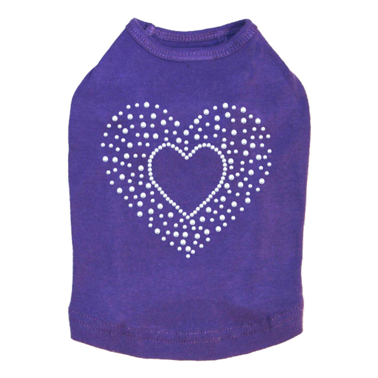 Heart with Scattered Stones - Dog Tank