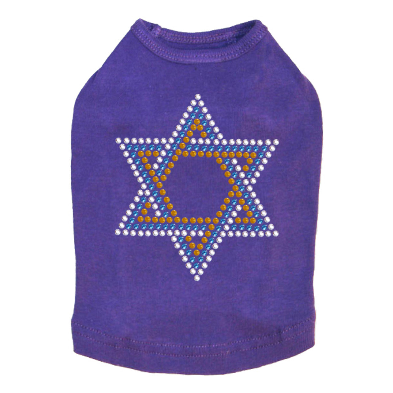 Star of David - Small (Blue, Silver, & Gold) - Dog Tank