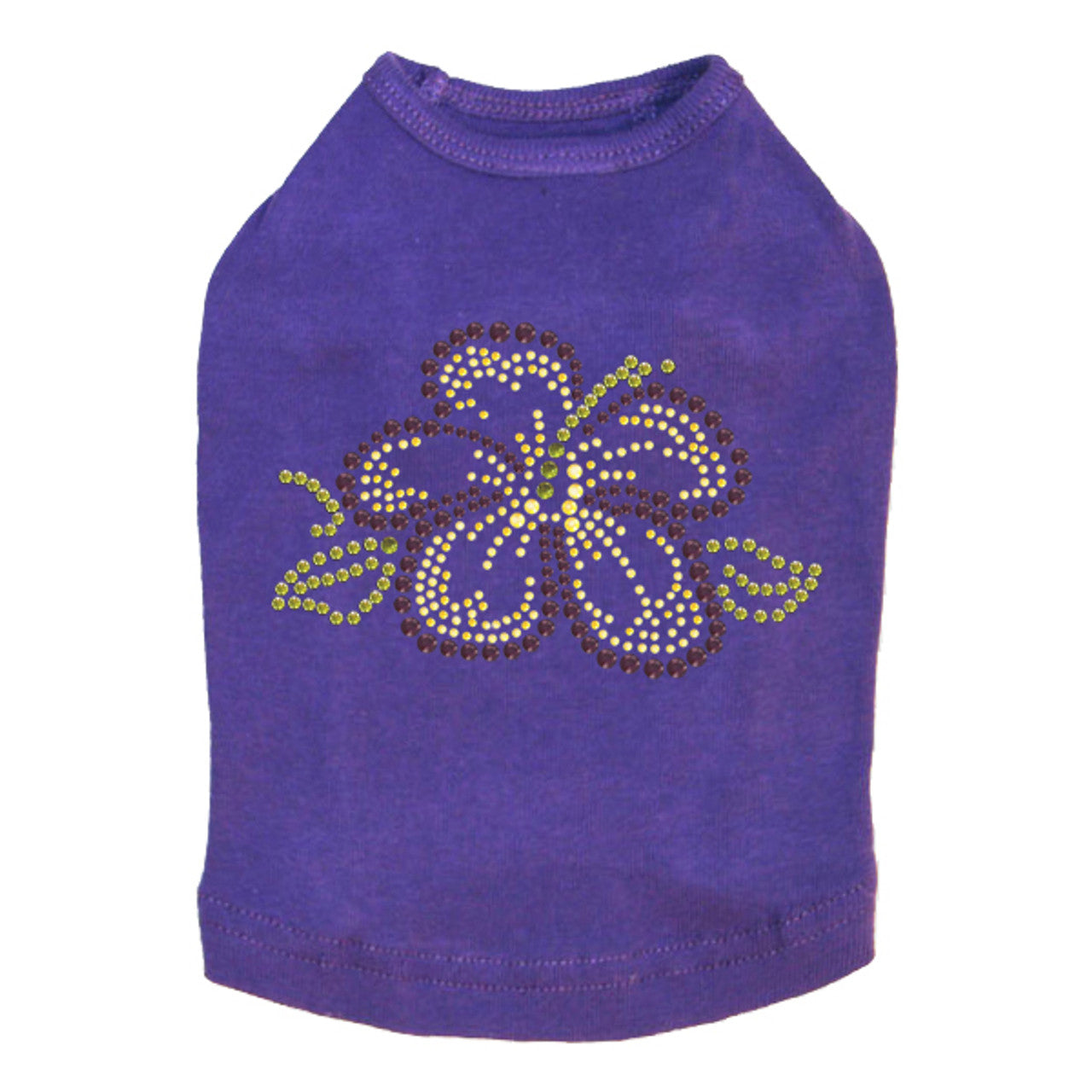 Purple & Yellow Hibiscus - Dog Tank