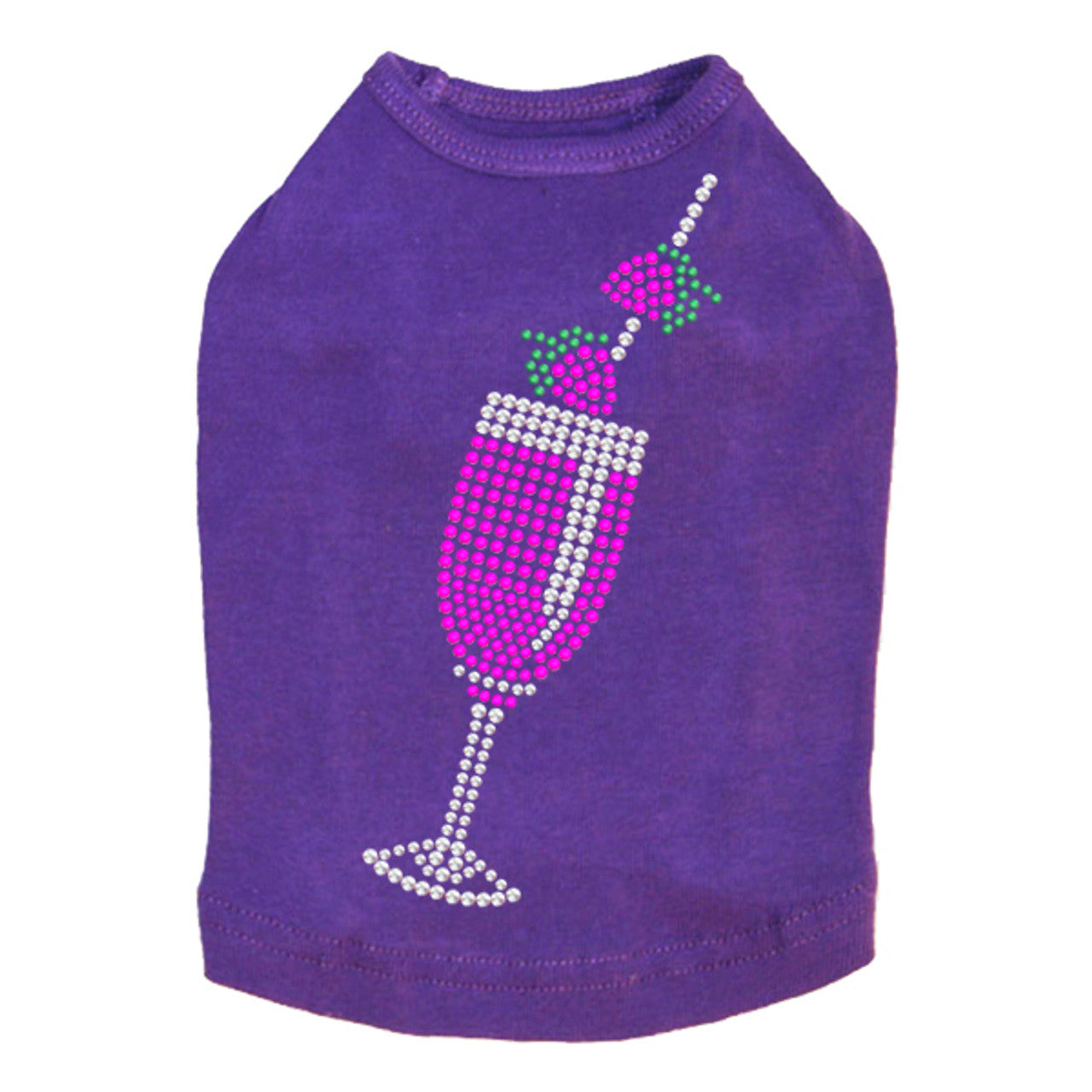 Strawberry Daiquiri - Rhinestones - Dog Tank
