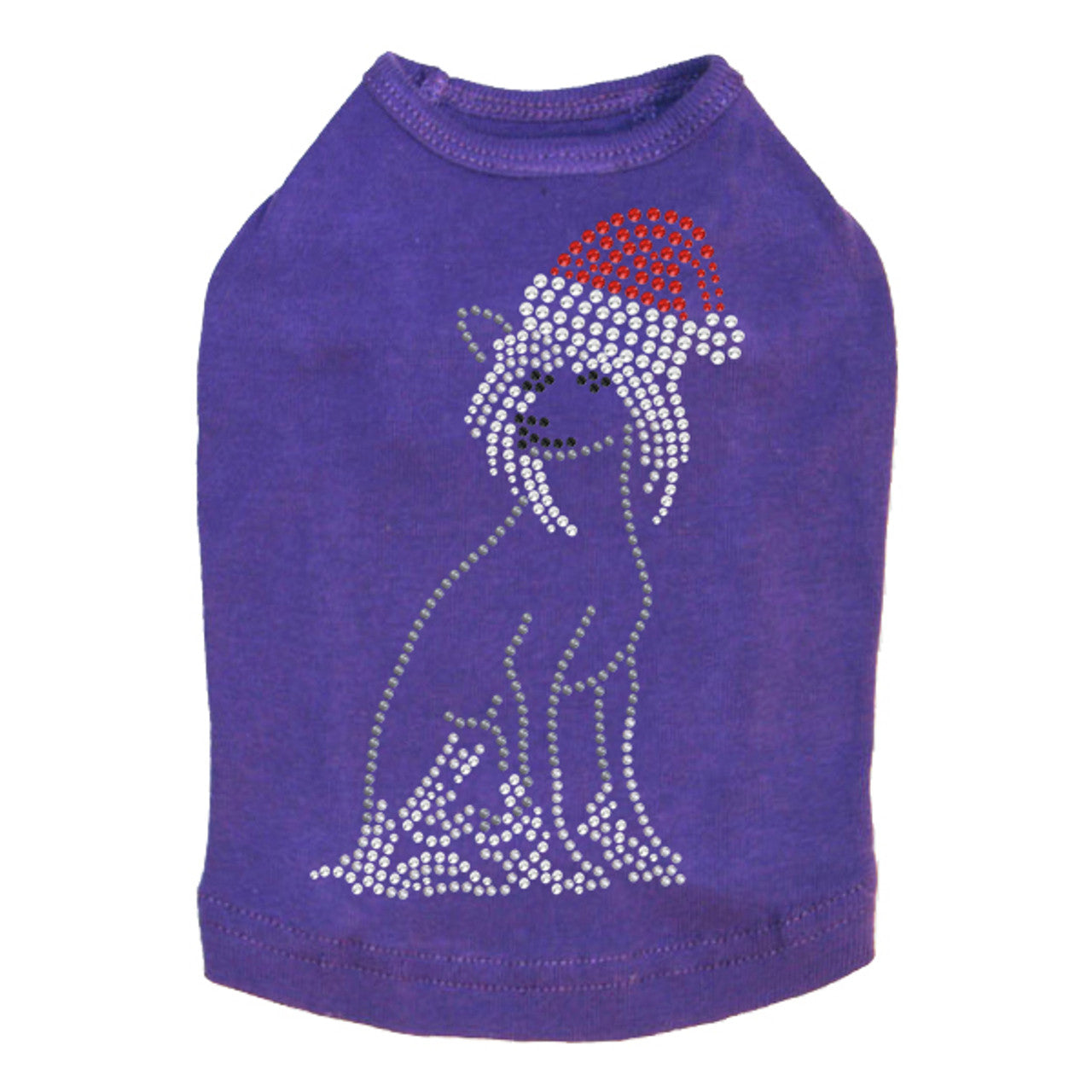 Chinese Crested with Santa Hat - Dog Tank