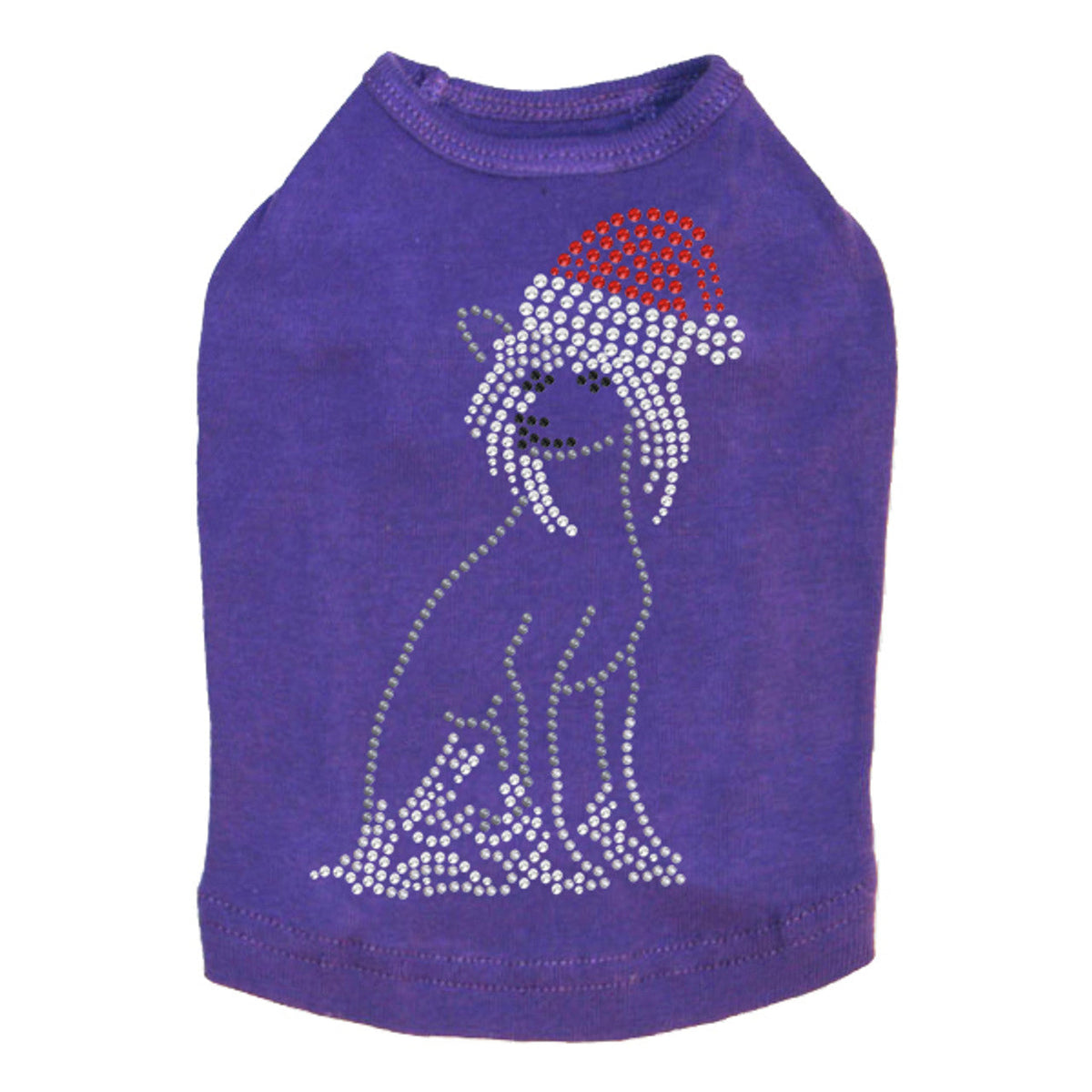 Chinese Crested with Santa Hat - Dog Tank