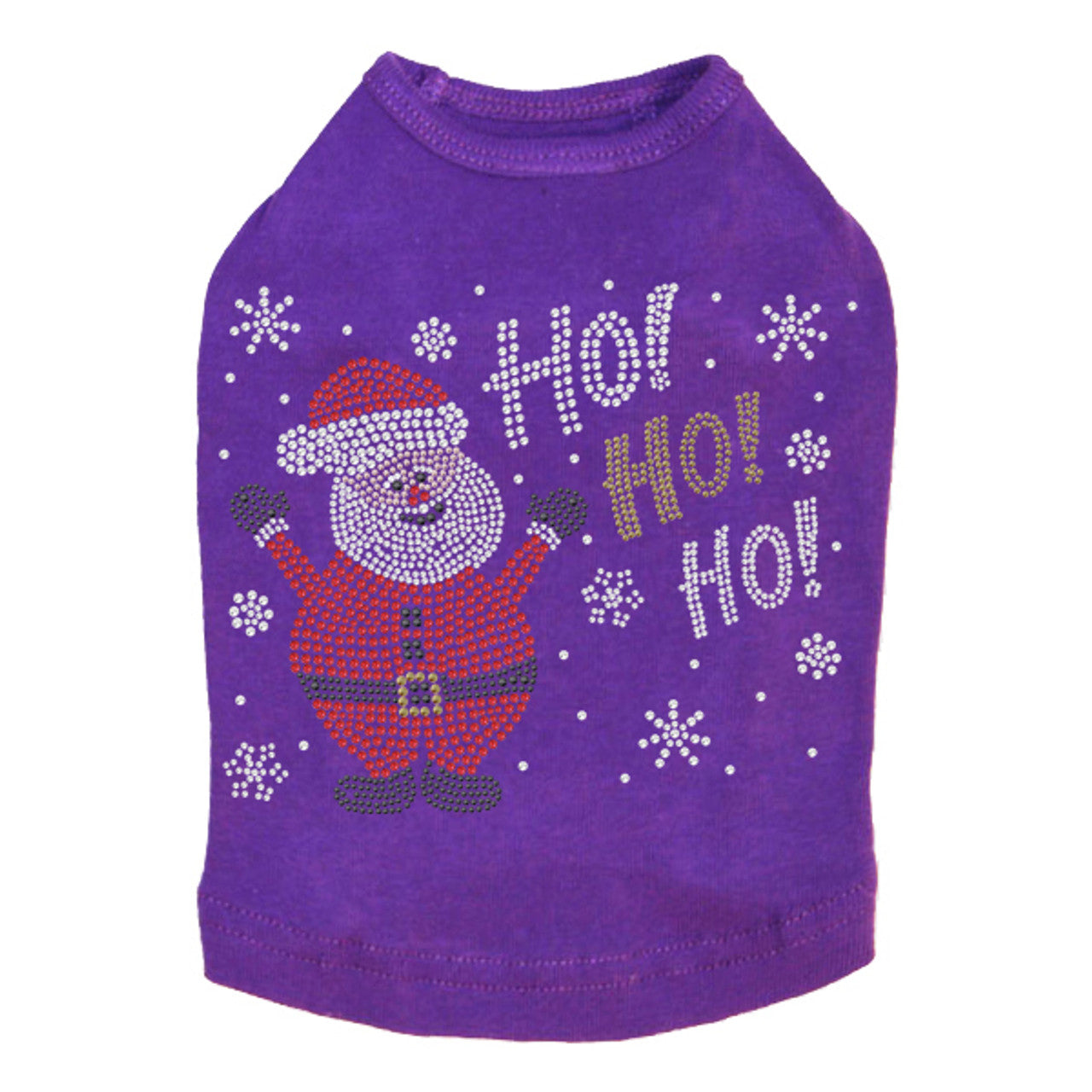 Ho Ho Santa with Snowflakes - Dog Tank