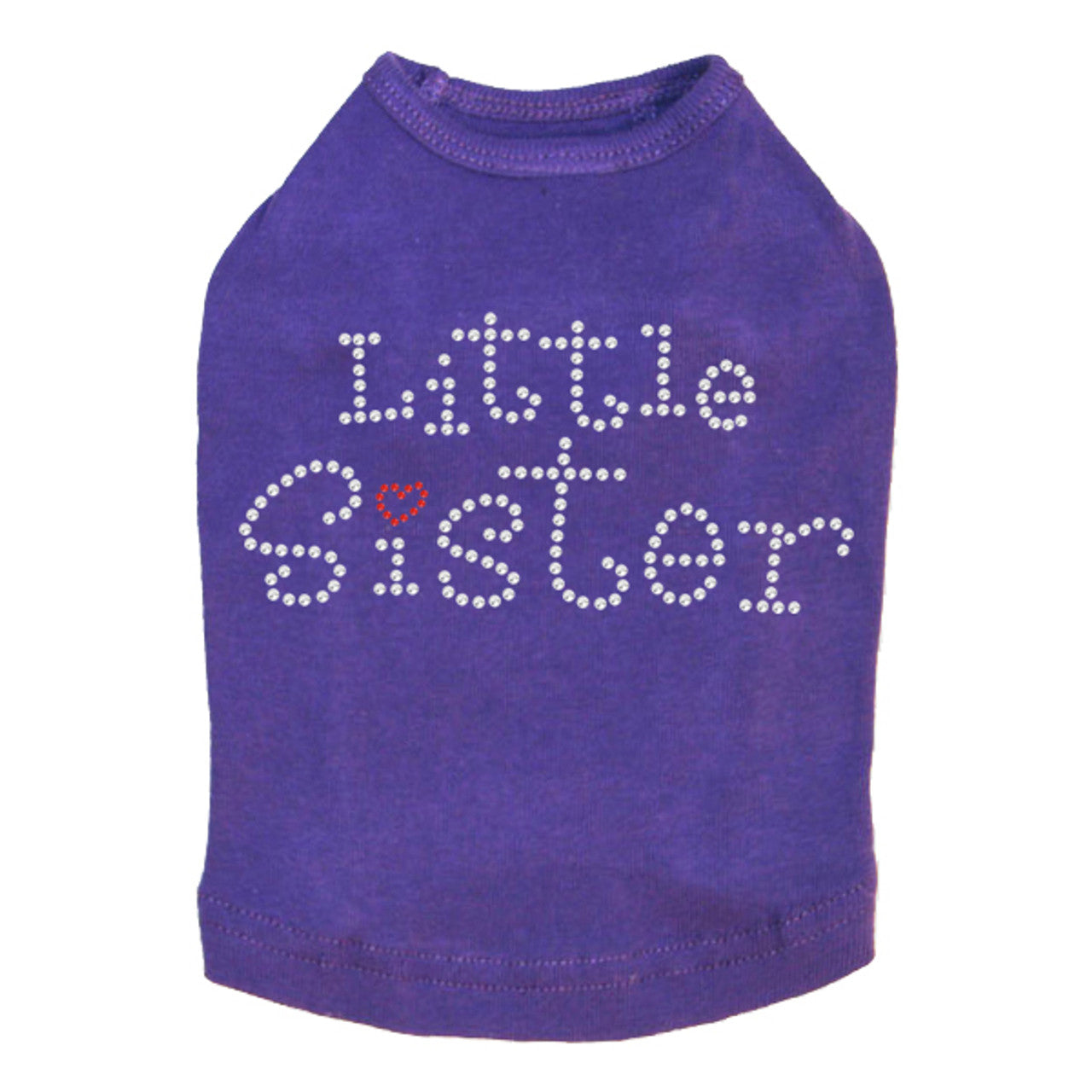 Little Sister with Red Heart - Dog Tank