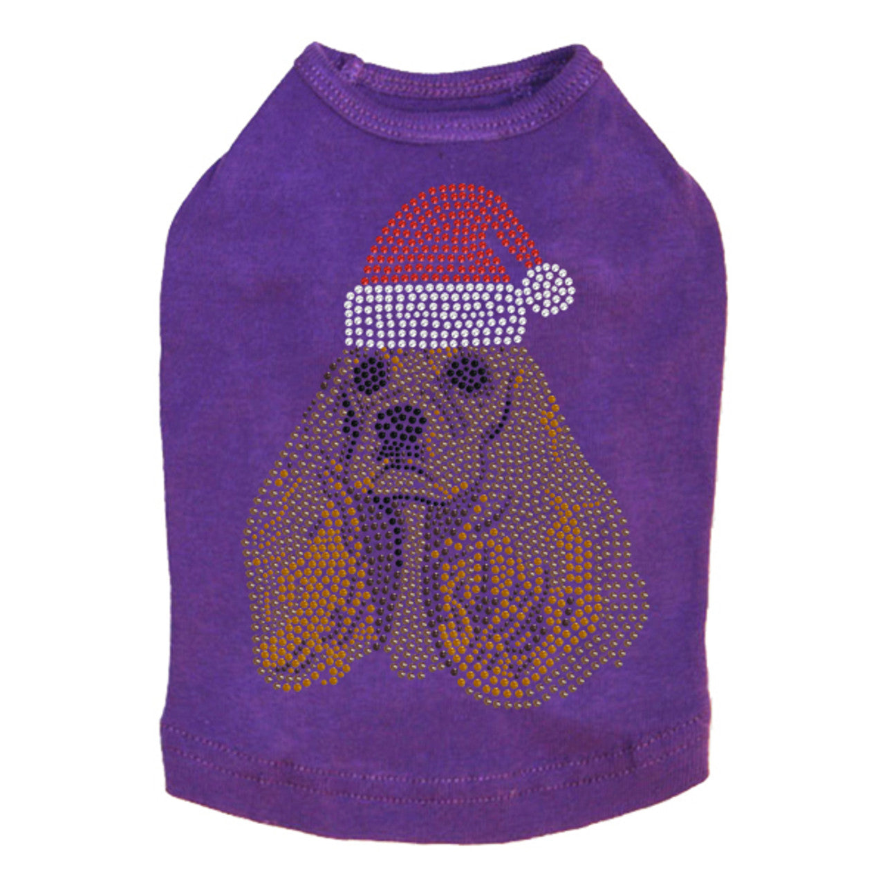 Cocker Spaniel with Santa Hat - Dog Tank