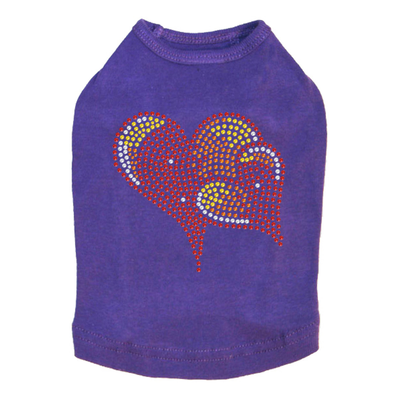 Red, Orange & Yellow Hearts - Dog Tank