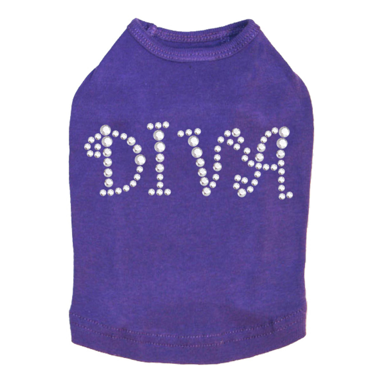 Diva (Silver Rhinestuds) - Dog Tank