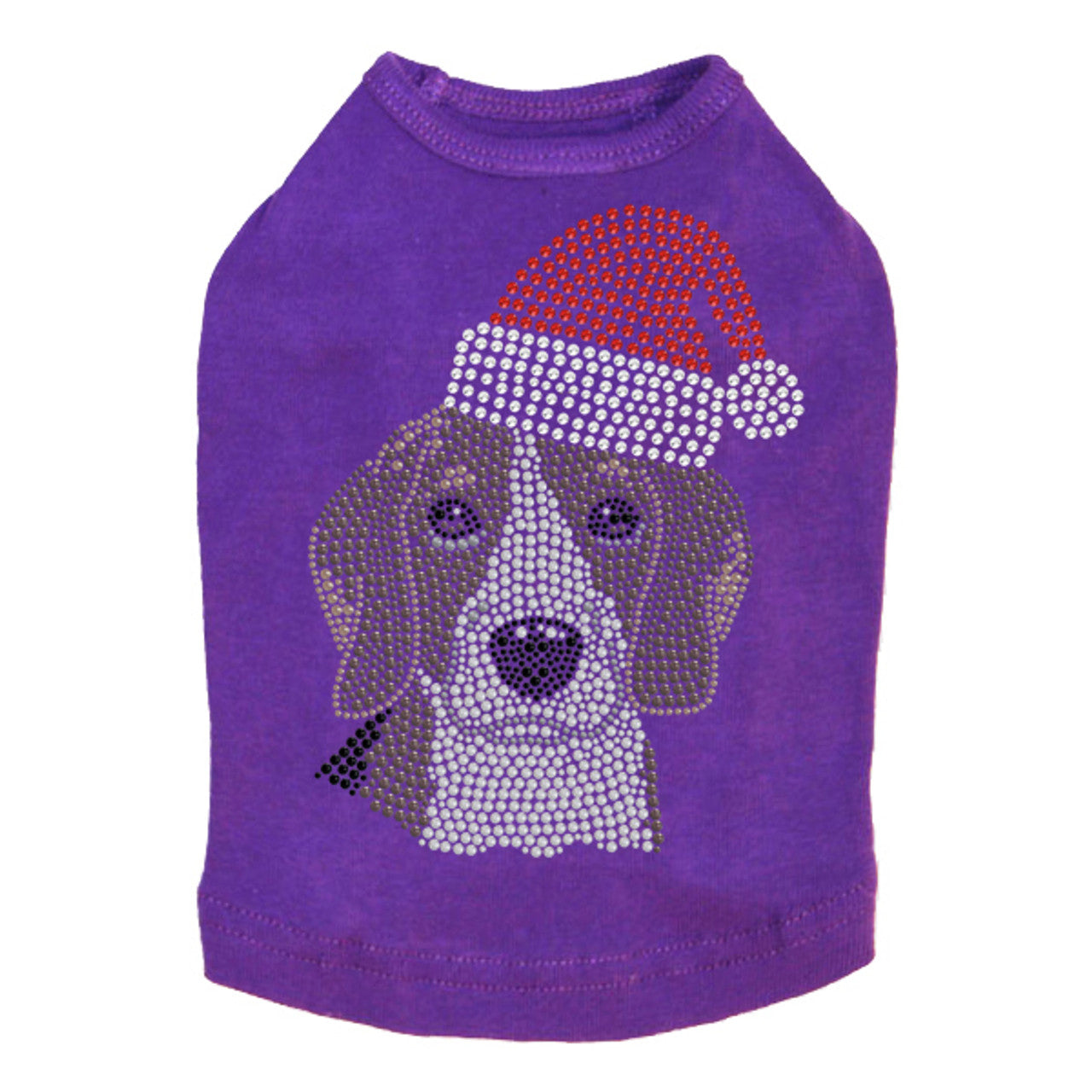 Beagle with Santa Hat - Dog Tank