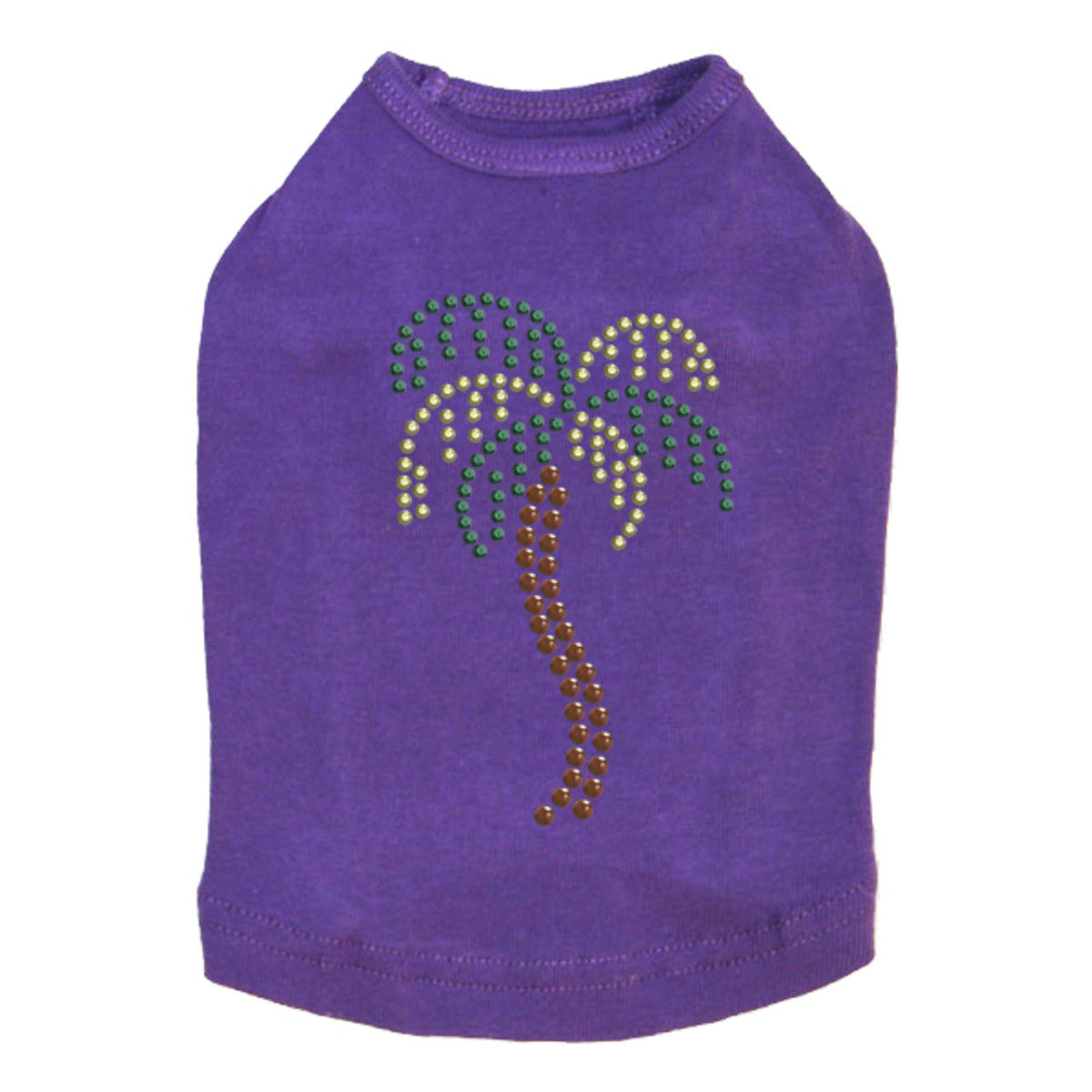 Palm Tree (Rhinestuds) - Dog Tank