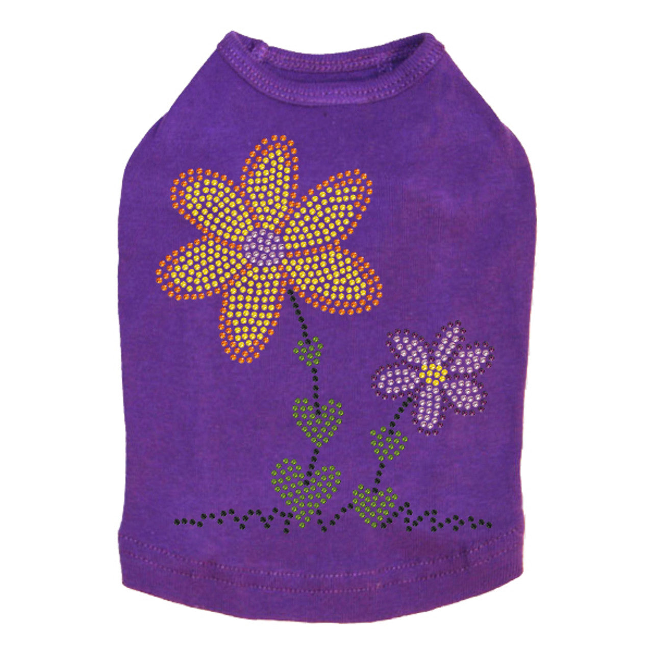 Orange & Purple Flowers - Dog Tank
