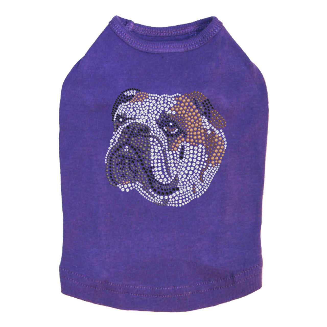 Bulldog Face (Brown) - Dog Tank