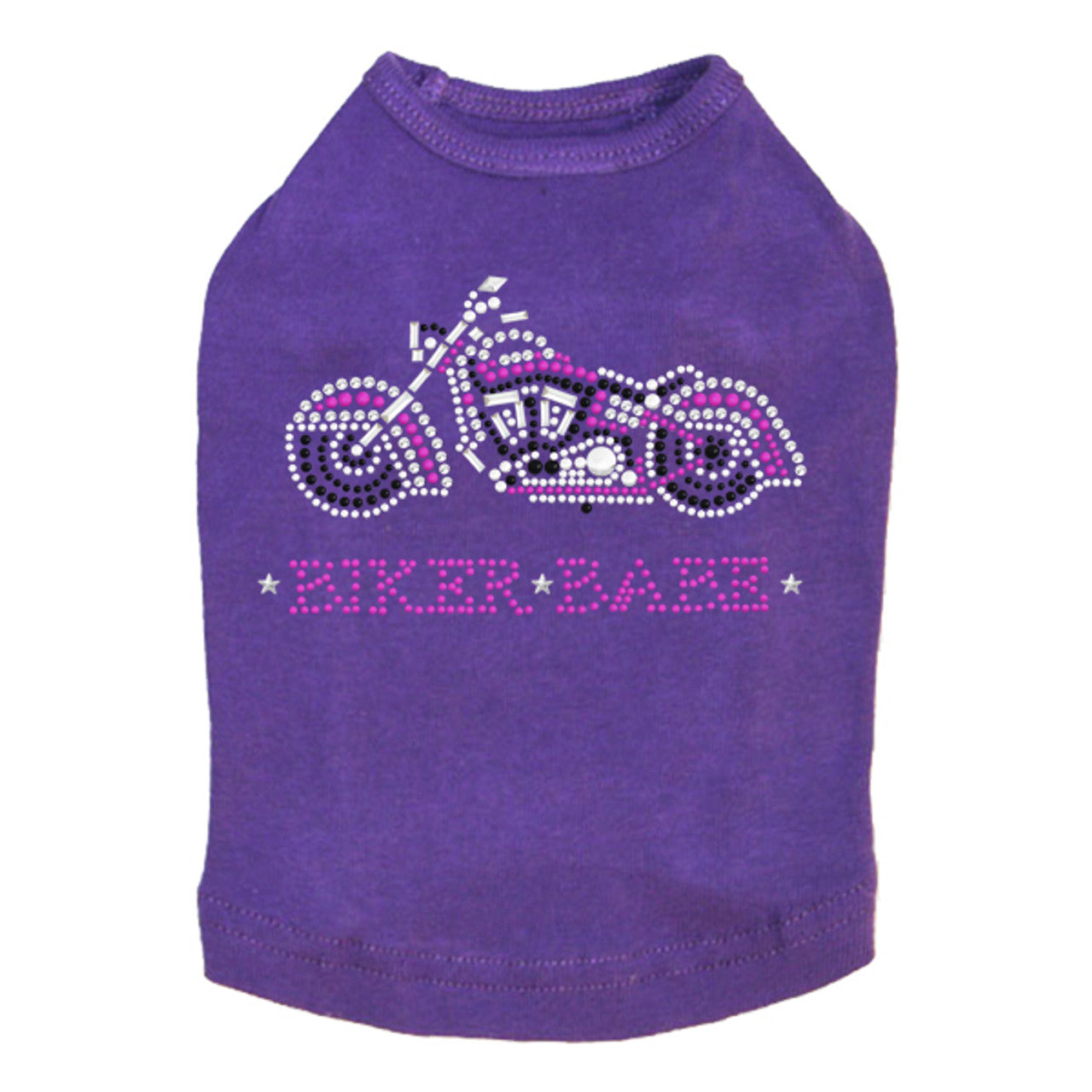 Biker Babe - Pink Motorcycle - Dog Tank