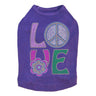 Love with Peace Sign & Flower - Dog Tank