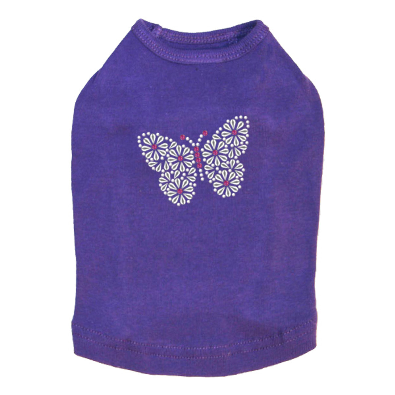 Silver Nailhead Butterfly - Dog Tank
