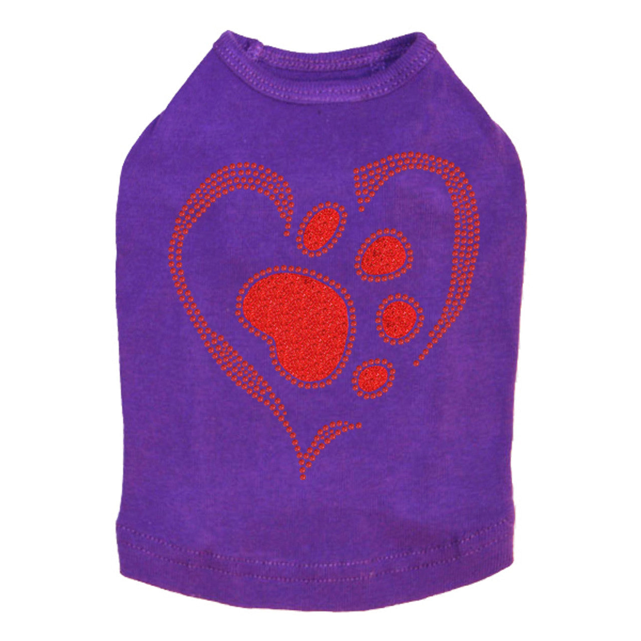 Red Paw Heart - Dog Tank