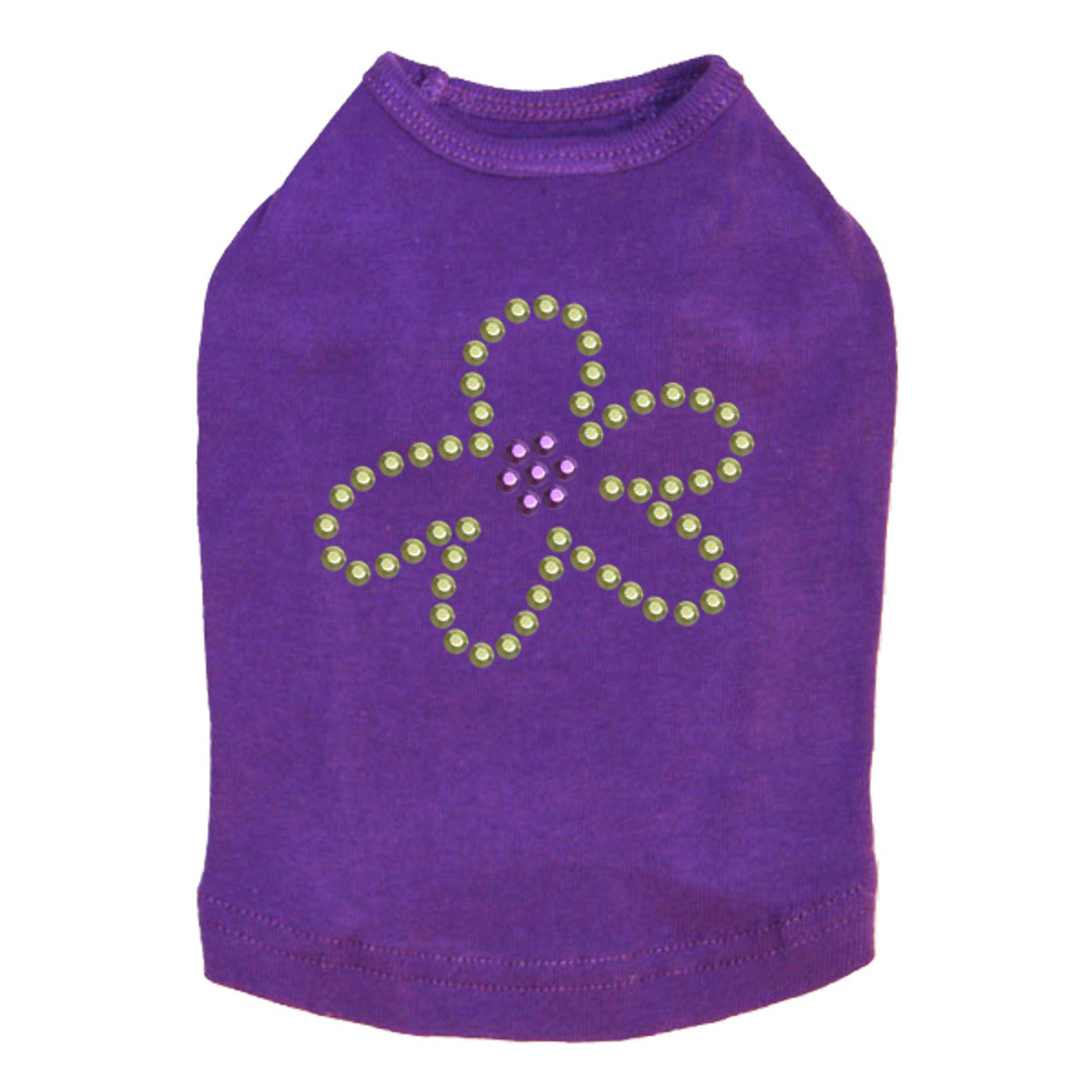 Lime & Purple Flower - Dog Tank