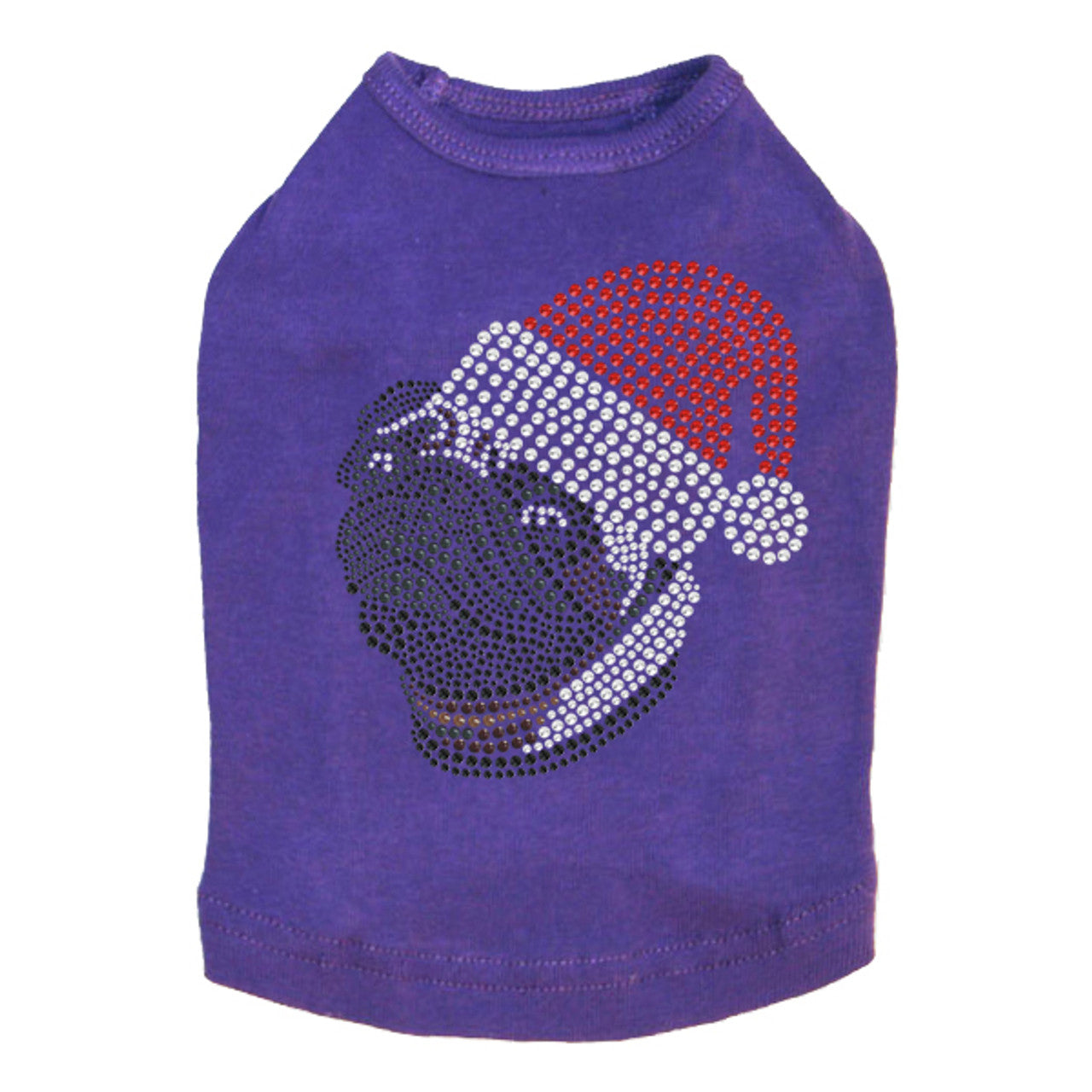 Pug with Santa Hat - Dog Tank