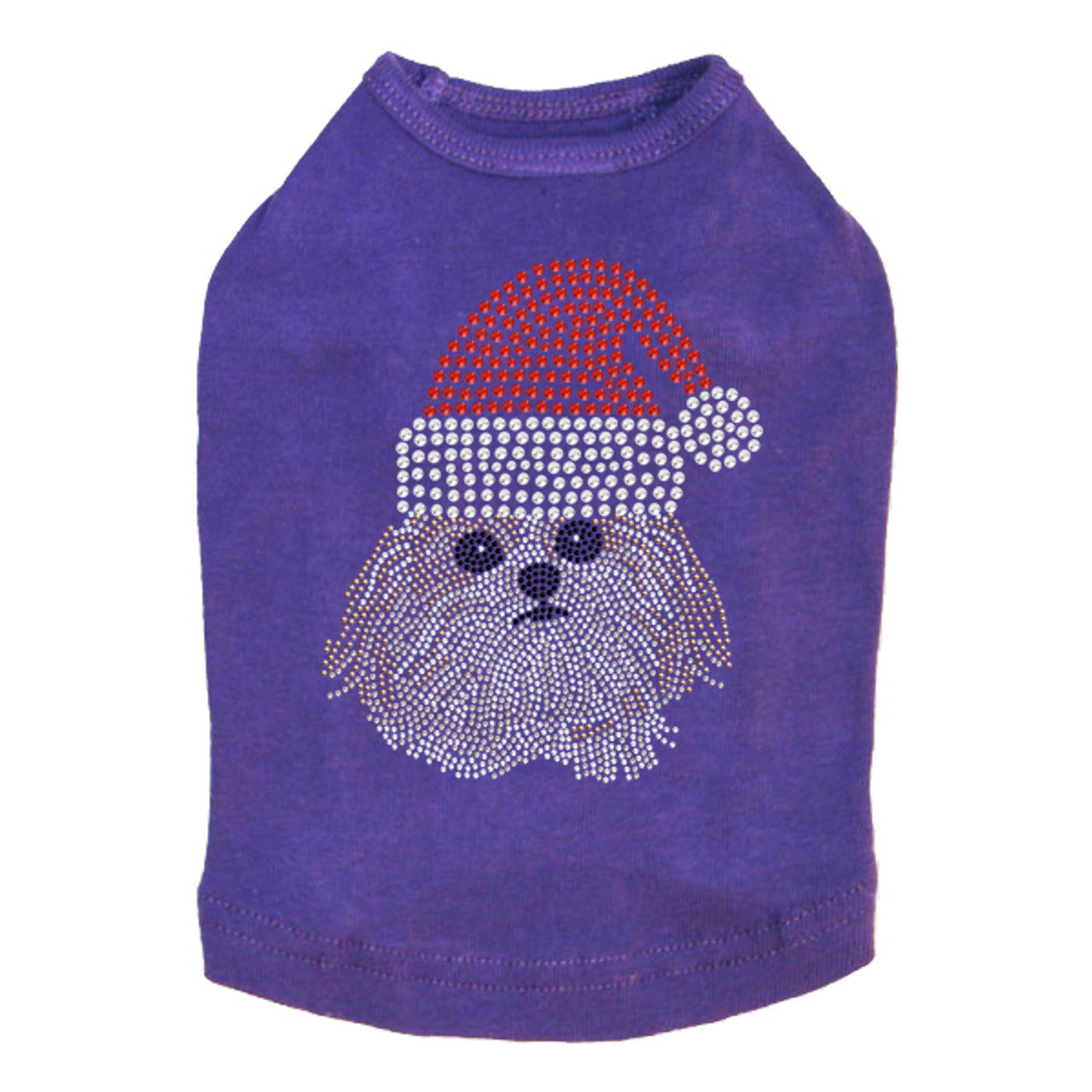 Shih Tzu with Santa Hat - Dog Tank