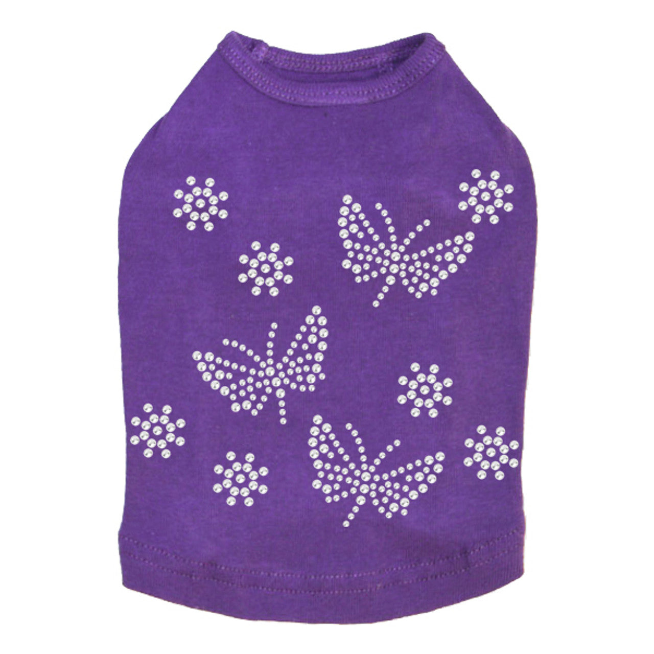 Small Rhinestone Butterflies - Dog Tank