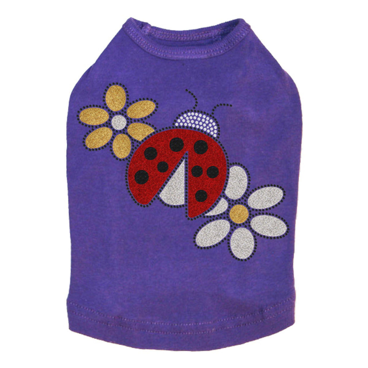 Glitter Ladybug & Daisies - Dog Tank