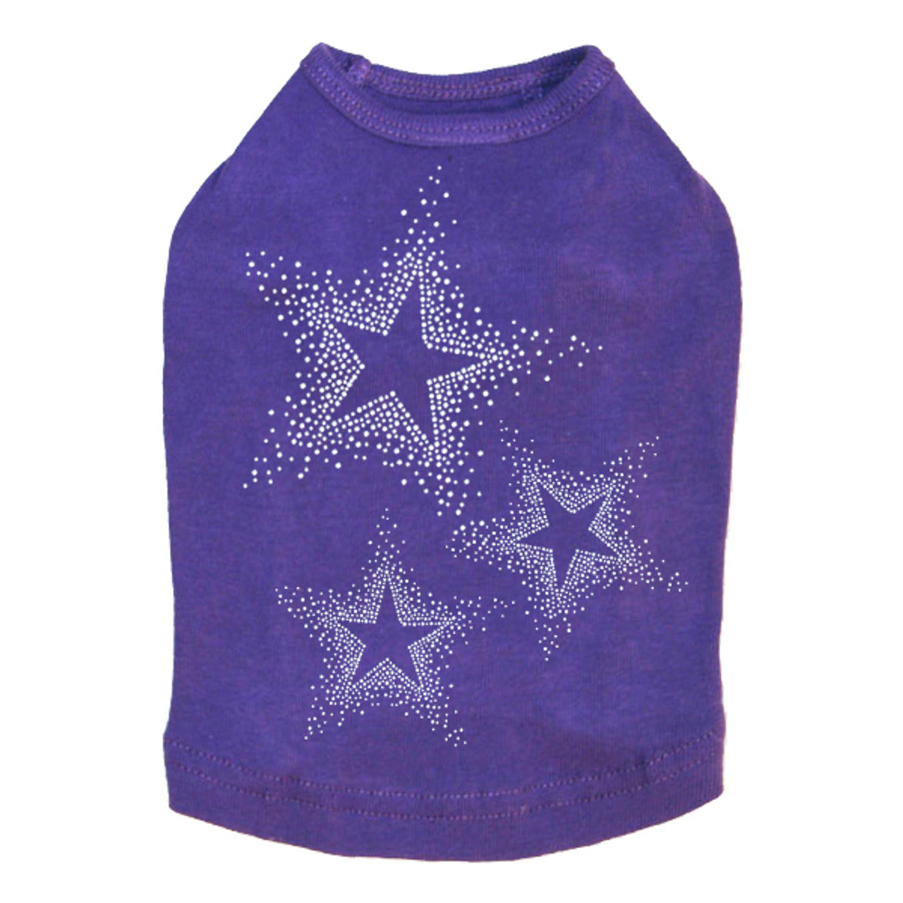Three Stars (Clear Rhinestones) - Dog Tank