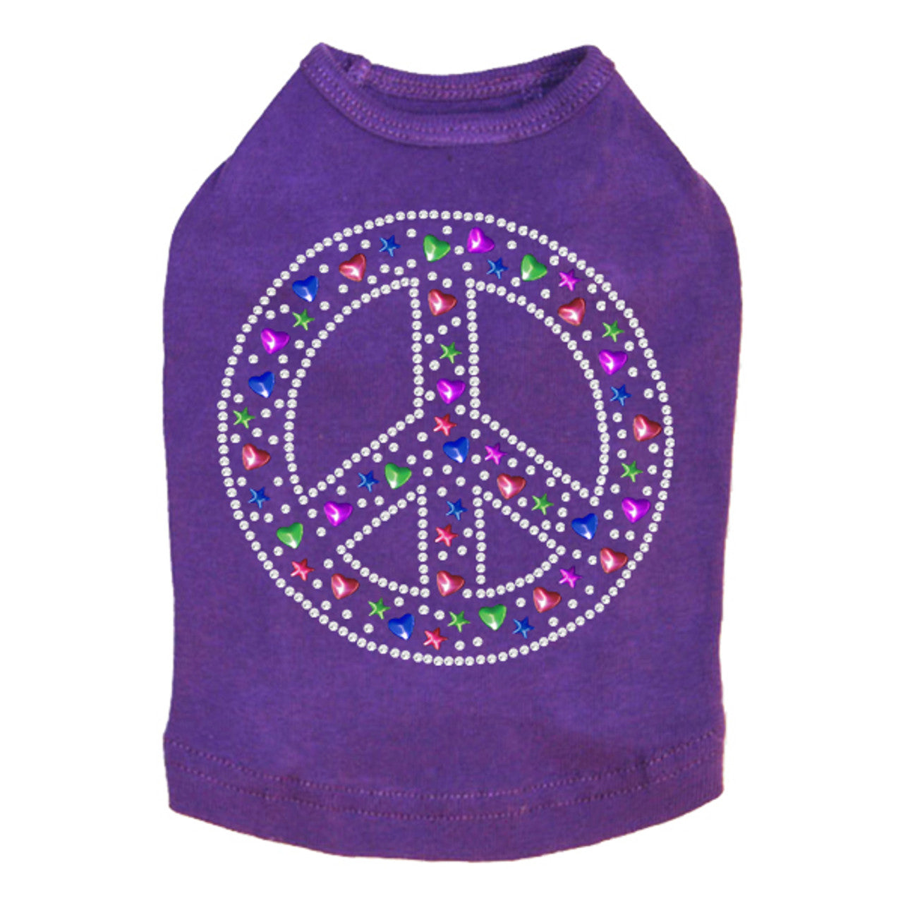 Peace Sign (Stars & Hearts) - Dog Tank