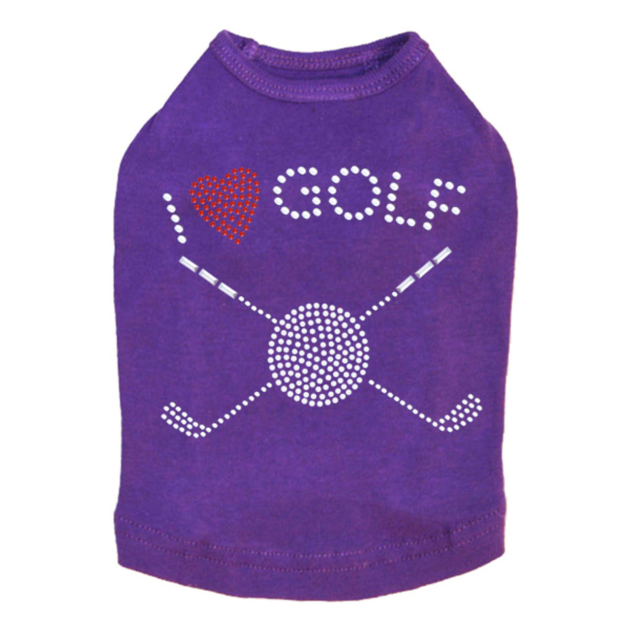 I Love Golf (Small) - Dog Tank
