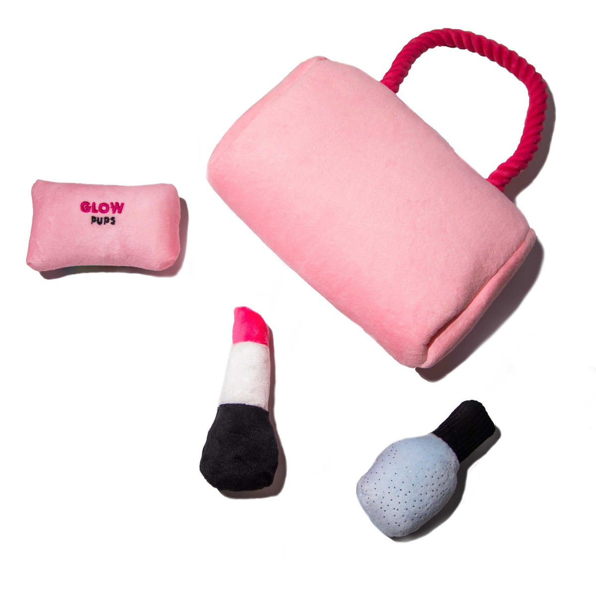 Glow Pups: Pink Purse Hide and Seek Plush Dog Toy Set