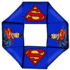 Dog Toy Squeaky Octagon Flyer - Superman Pose Shield Icon Blue